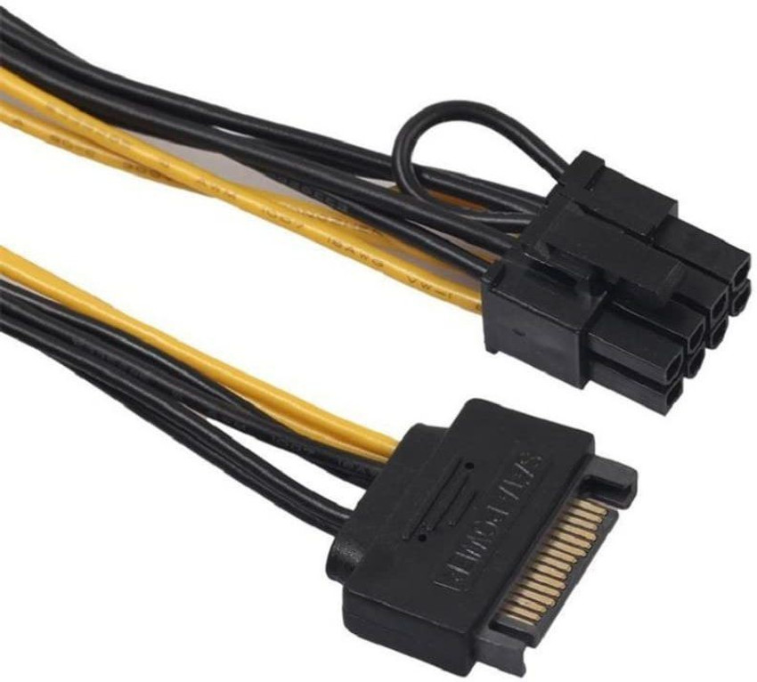 Mak World Power Cord 0.2 m 15Pin Sata Male to 8Pin 6 2 Pci E