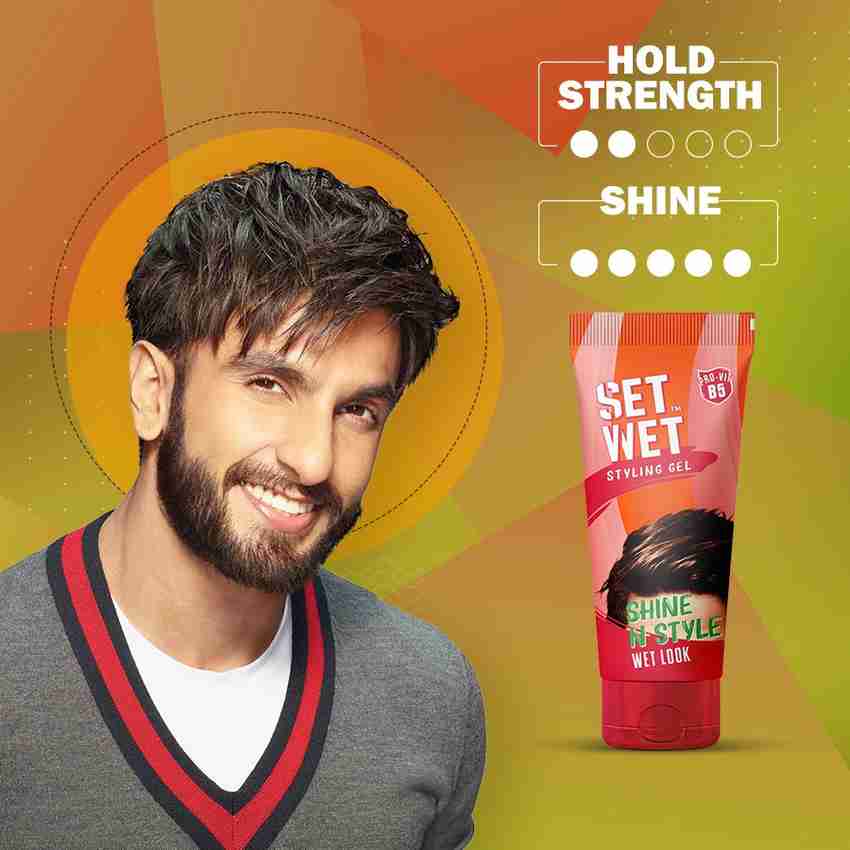 SET WET Styling Hair Gel for Men Shine Everyday for Long Hair