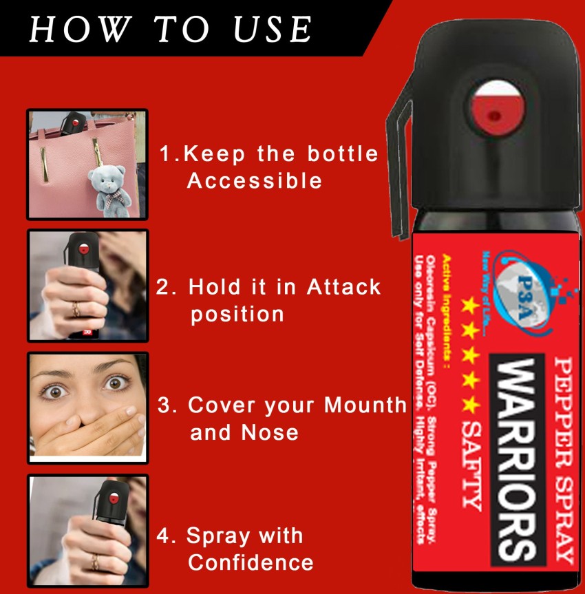 P3A Warrior Women Self Defence Pepper Spray for Safety/Protection