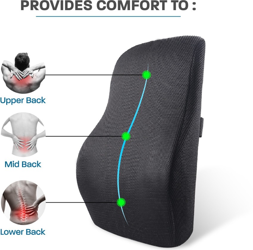 Sleepsia Orthopedic Lumbar Support Cushion - Designed for Back Pain Relief- Memory  Foam Solid Lumbar Pillow Pack of 1 - Buy Sleepsia Orthopedic Lumbar Support  Cushion - Designed for Back Pain Relief