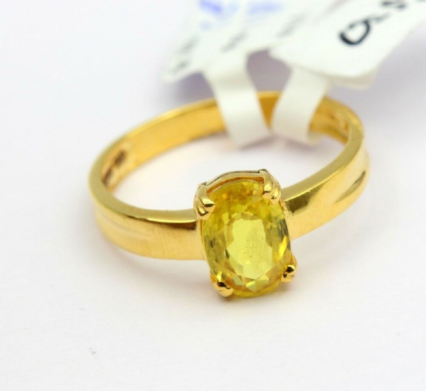 Yellow sapphire gold hot sale ring designs