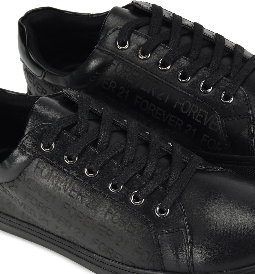 Forever 21 black sneakers discount
