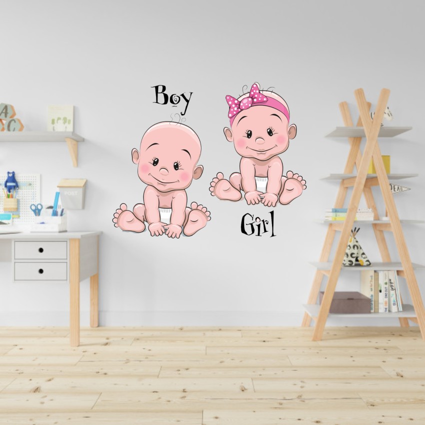 Sudarshan Creatives 68 cm Baby Shower Wall Sticker Self Adhesive