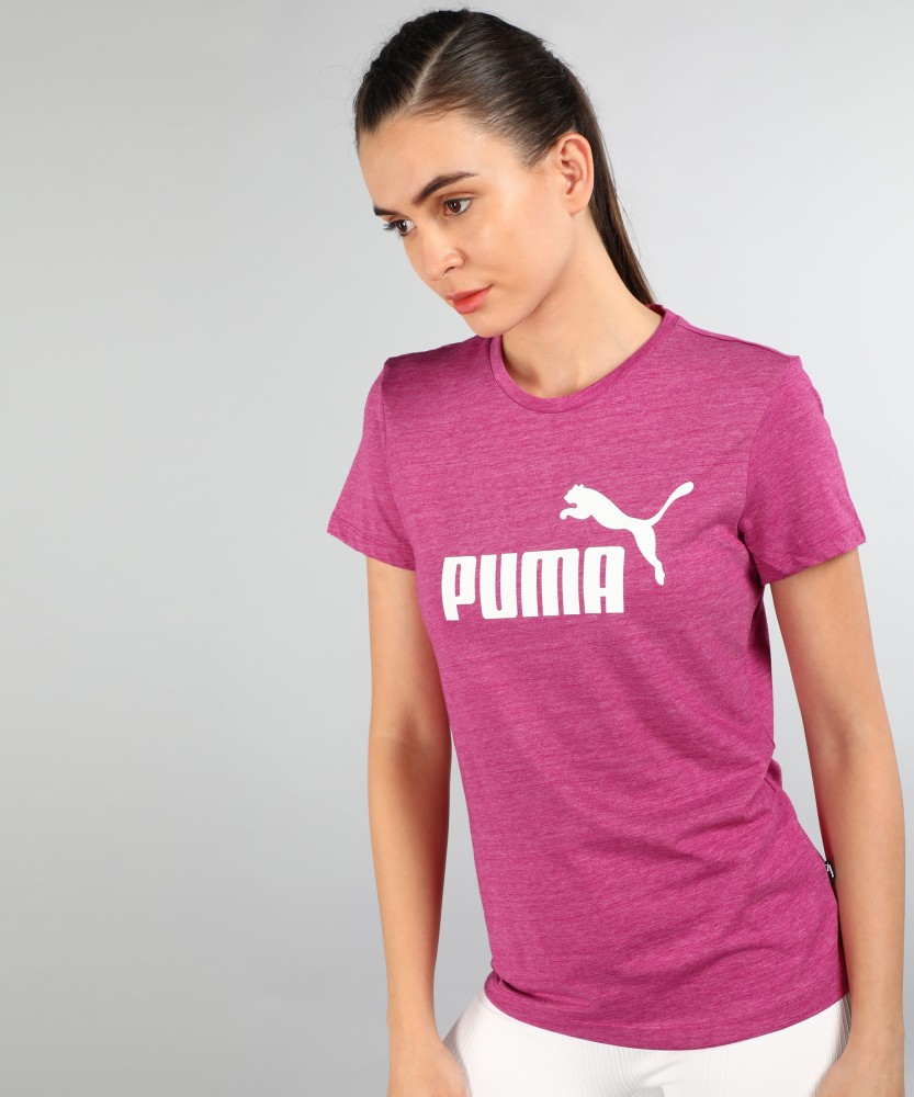 PUMA Printed Women Printed in Best Prices Women Round PUMA T-Shirt India Pink Neck Online - at Neck Buy Pink T-Shirt Round