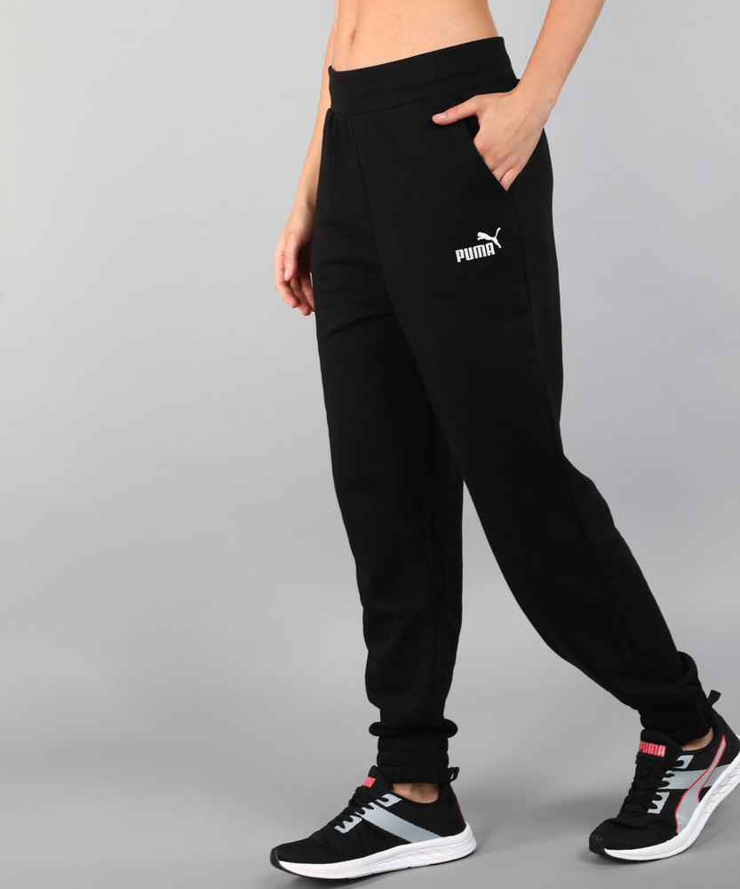 PUMA ESS Embroidery Pants Solid Women Black Track Pants Buy