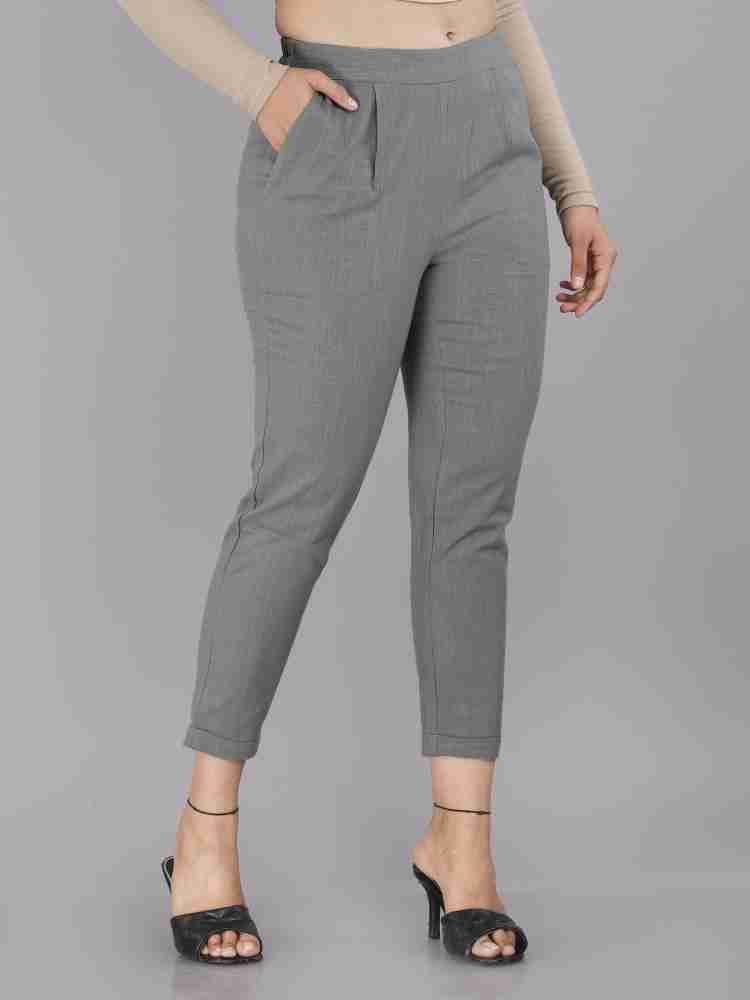 Buy NGT Grey Regular Fit Cotton Trouser Pants For Women (2XL) Online at  Best Prices in India - JioMart.