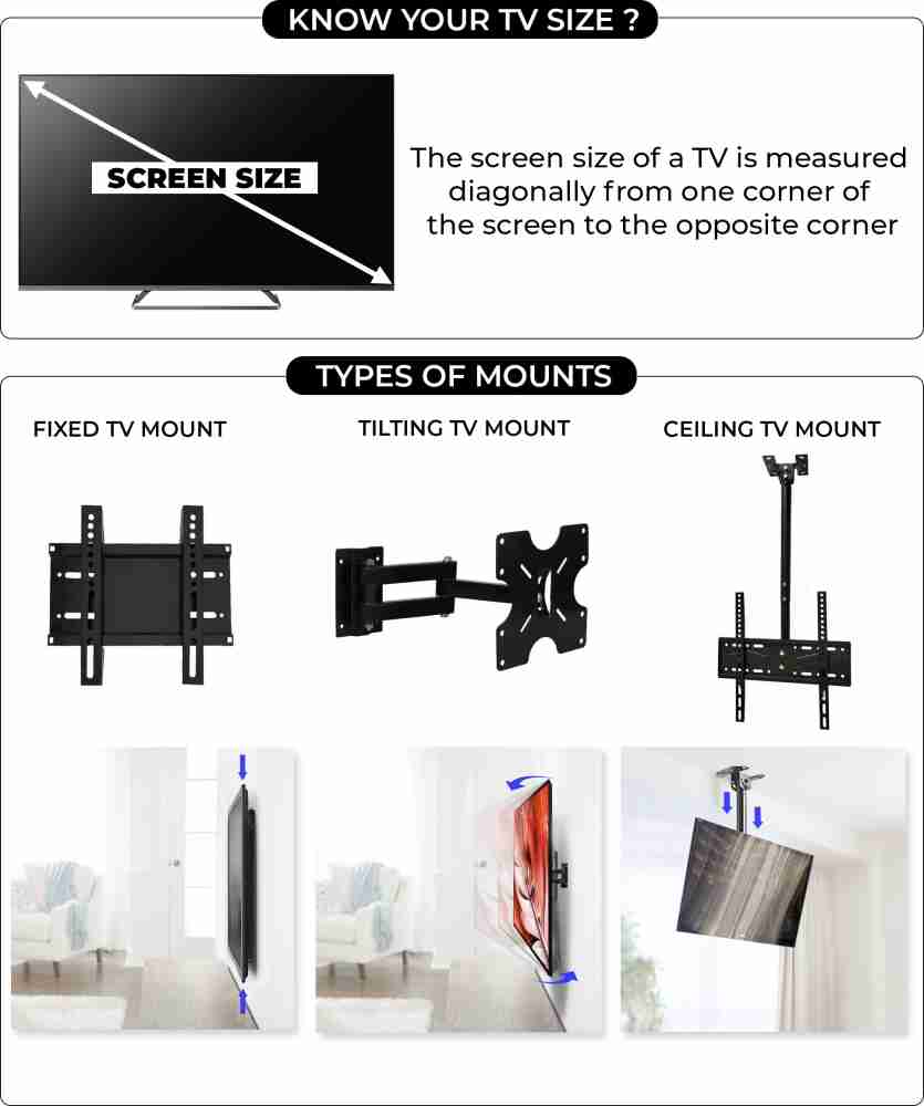 PNETROME Movable Tv Wall Mount For Mi 5A 108 cm (43 inch) Full HD LED Smart  Android TV Full Motion TV Mount Price in India - Buy PNETROME Movable Tv Wall  Mount