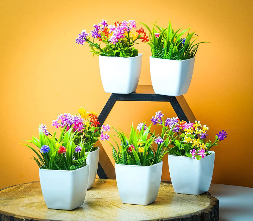 Fake flower pots on sale