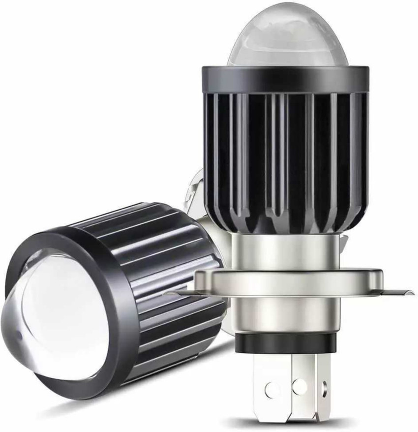 Samite H4 Motorcycle Mini LED Projector Headlight Bulbs Dual