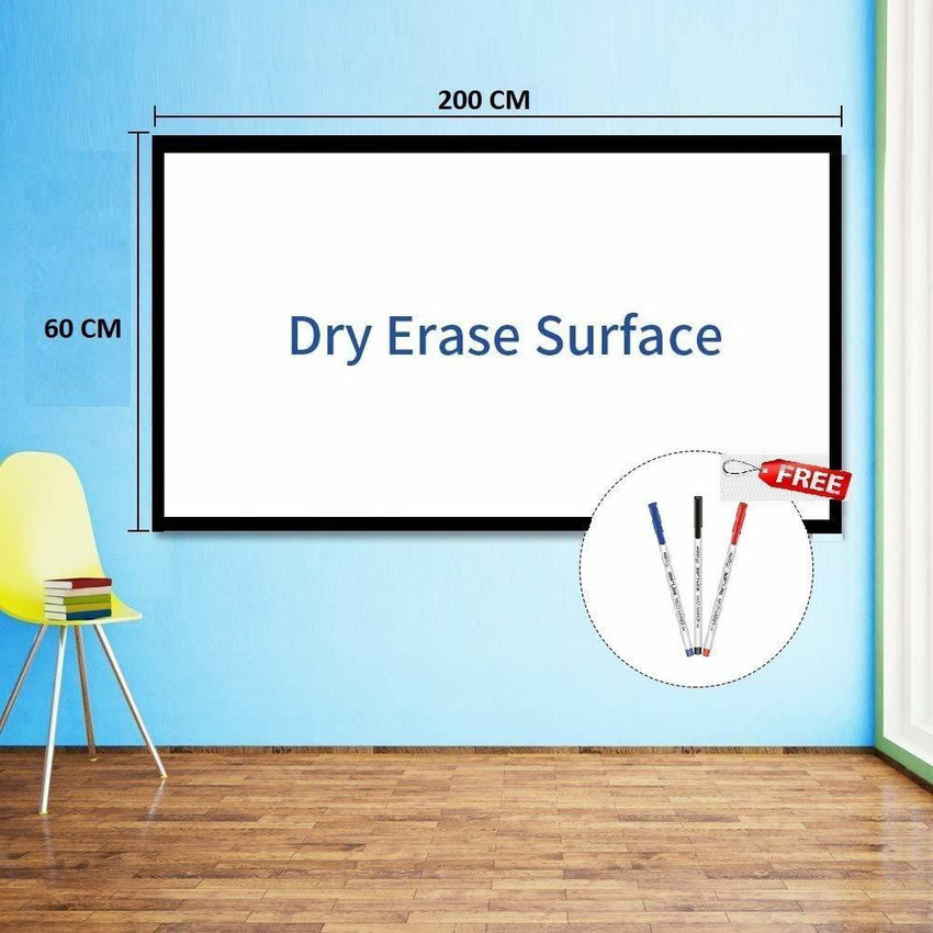 Amulakh White Board Dry Erase, White Board Stick on Wall, Dry