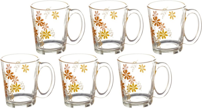 6 Glass Soogo Printed Drinking Glassware Set, For Kitchen