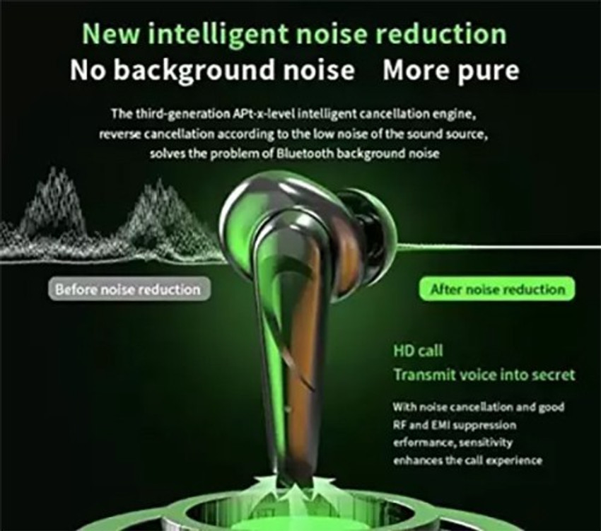 CIHLEX Wireless Earbuds Earpods Headphone with Mic for Crystal