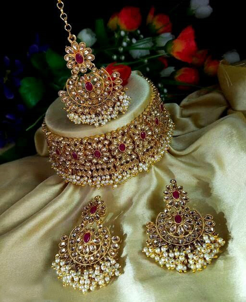 Kundan choker necklace shop flipkart