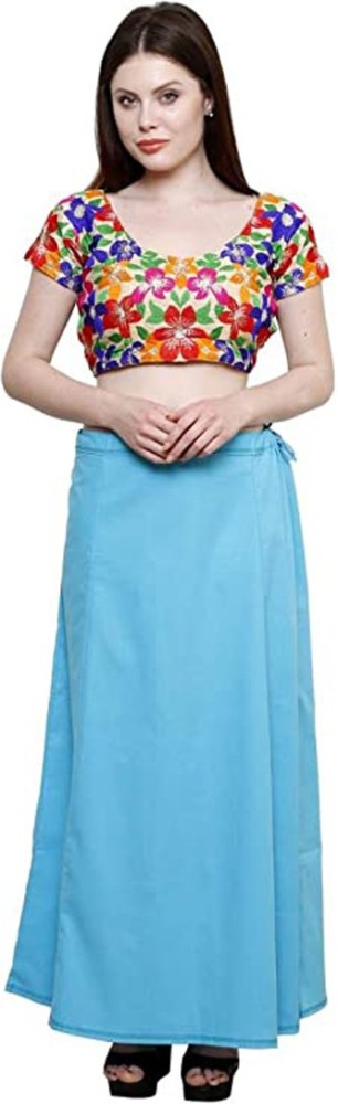 gosulbra fashion Saree Petticoat ( Waist-40 inch, Length-37 inch) Torque  Blue Cotton Blend Petticoat Price in India - Buy gosulbra fashion Saree  Petticoat ( Waist-40 inch, Length-37 inch) Torque Blue Cotton Blend