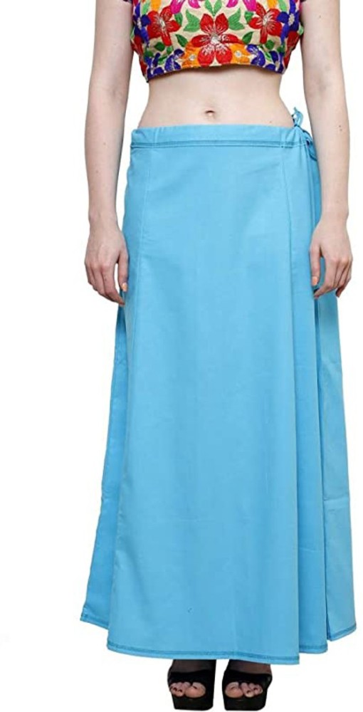 gosulbra fashion Saree Petticoat ( Waist-40 inch, Length-37 inch) Light Blue  Cotton Blend Petticoat Price in India - Buy gosulbra fashion Saree Petticoat  ( Waist-40 inch, Length-37 inch) Light Blue Cotton Blend