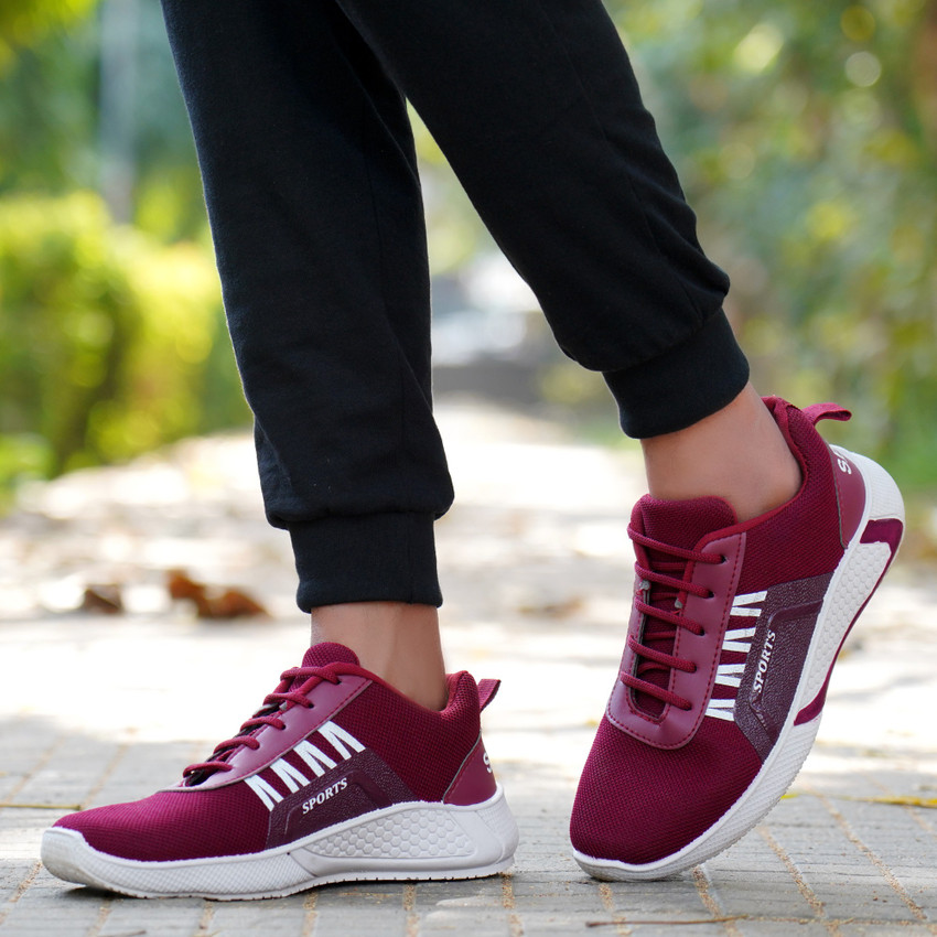 Mens maroon sale running shoes
