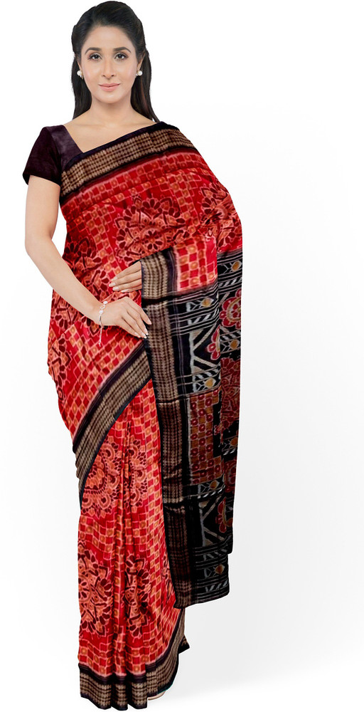 Buy Sohit handloom Woven Sambalpuri Cotton Blend Multicolor Sarees
