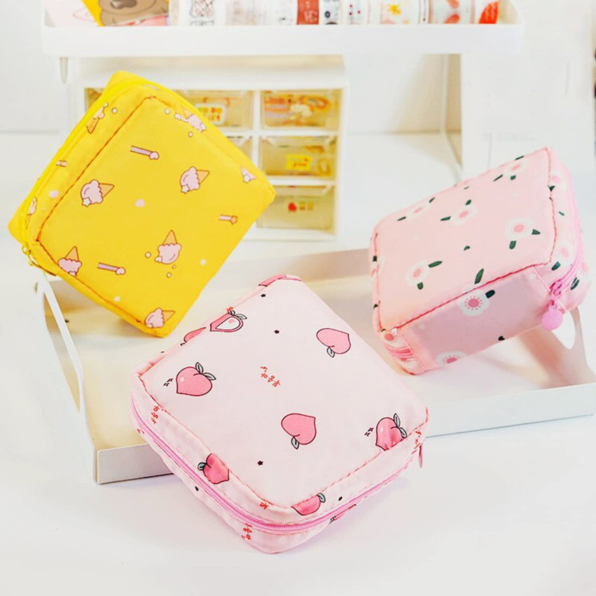 HOUSE OF QUIRK Sanitary Napkin Storage Bag Menstrual Pad Bag with