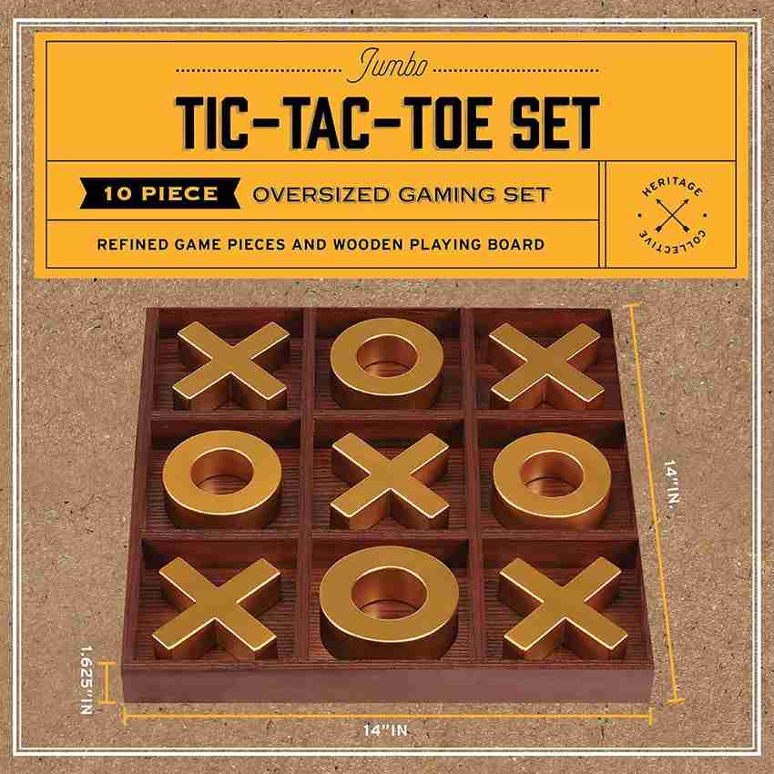 1pc Wooden Xo Tic-tac-toe Educational Game Board, For Strategy