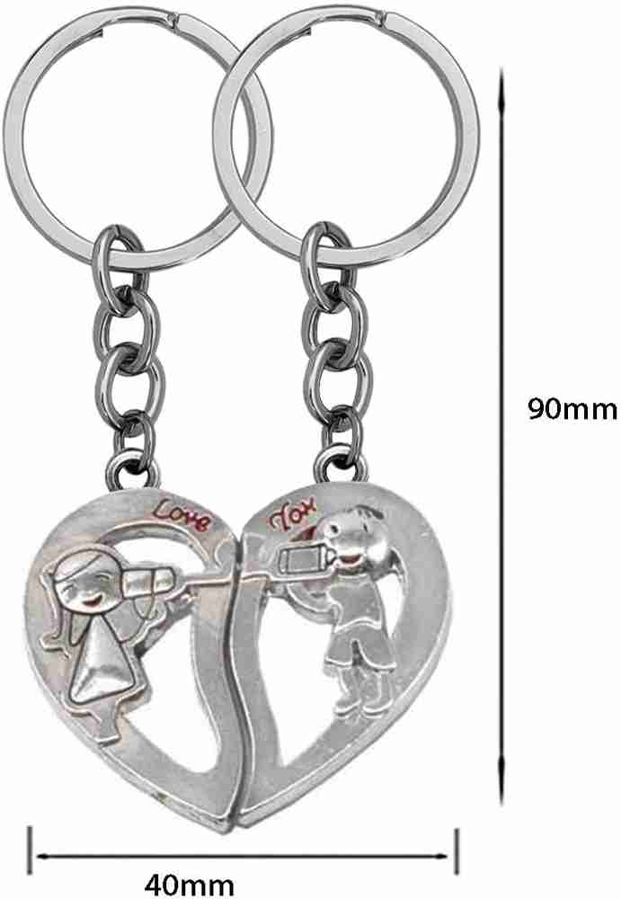 Spotlight Love Heart Shape Couple keychain Set of 2 keychains for Couples Husband wife Key Chain Price in India Buy Spotlight Love Heart Shape Couple keychain Set of 2 keychains for Couples Husband wi...