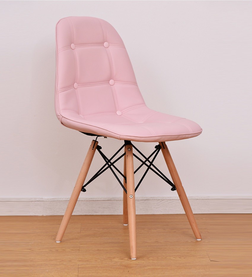 Pink faux store leather chair