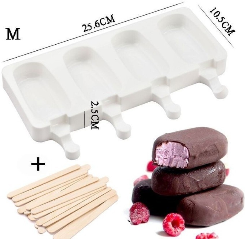 Silicone Rectangular 4Cavity Icecream Sickle, For Ice Cream,Cake Fondant at  Rs 85/piece in Mumbai