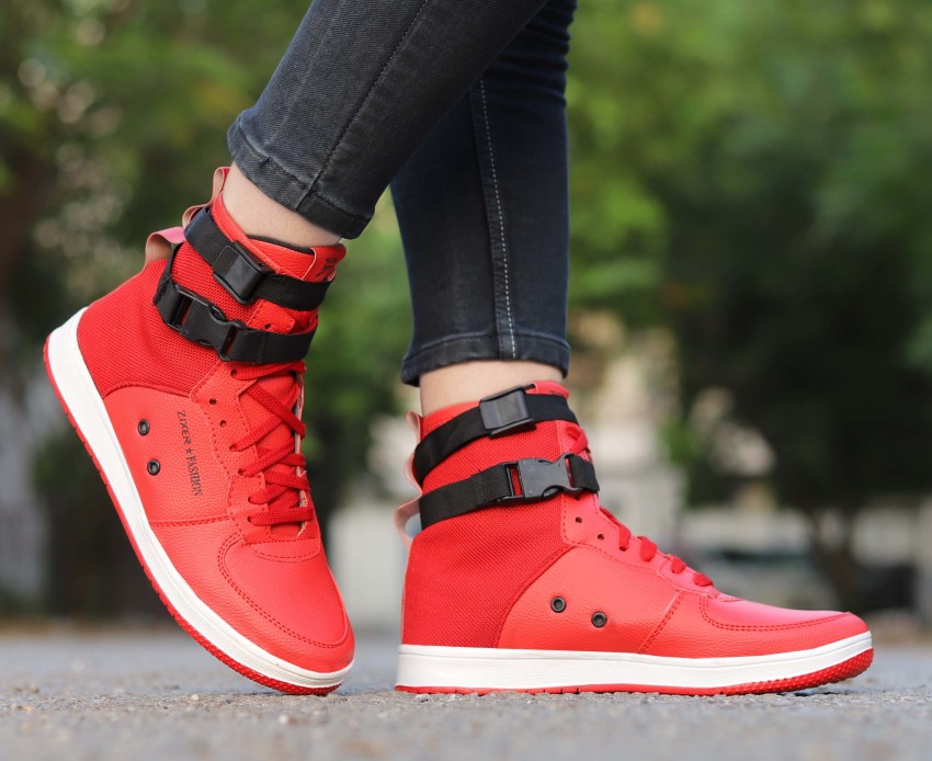 Mens red hotsell high top sneakers