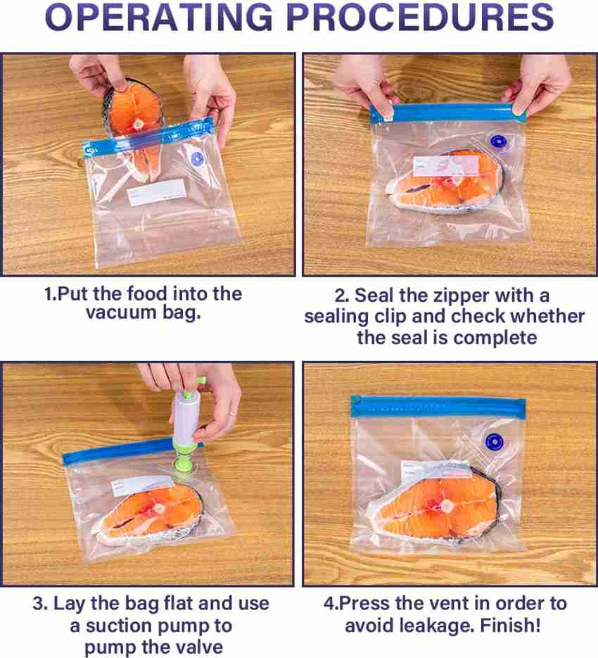 Reusable vacuum sales food storage bags