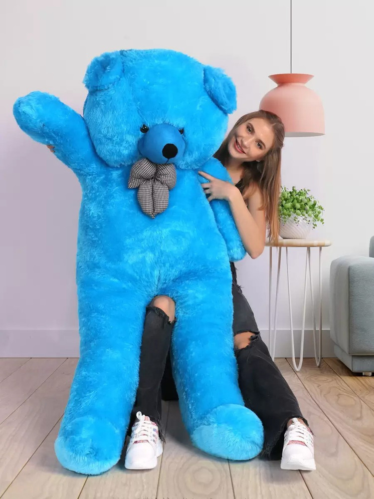 Big blue stuffed store bear