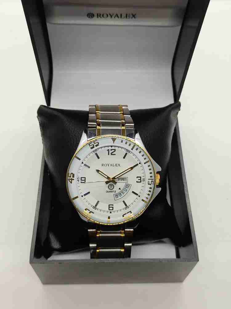 White dial analog on sale watch