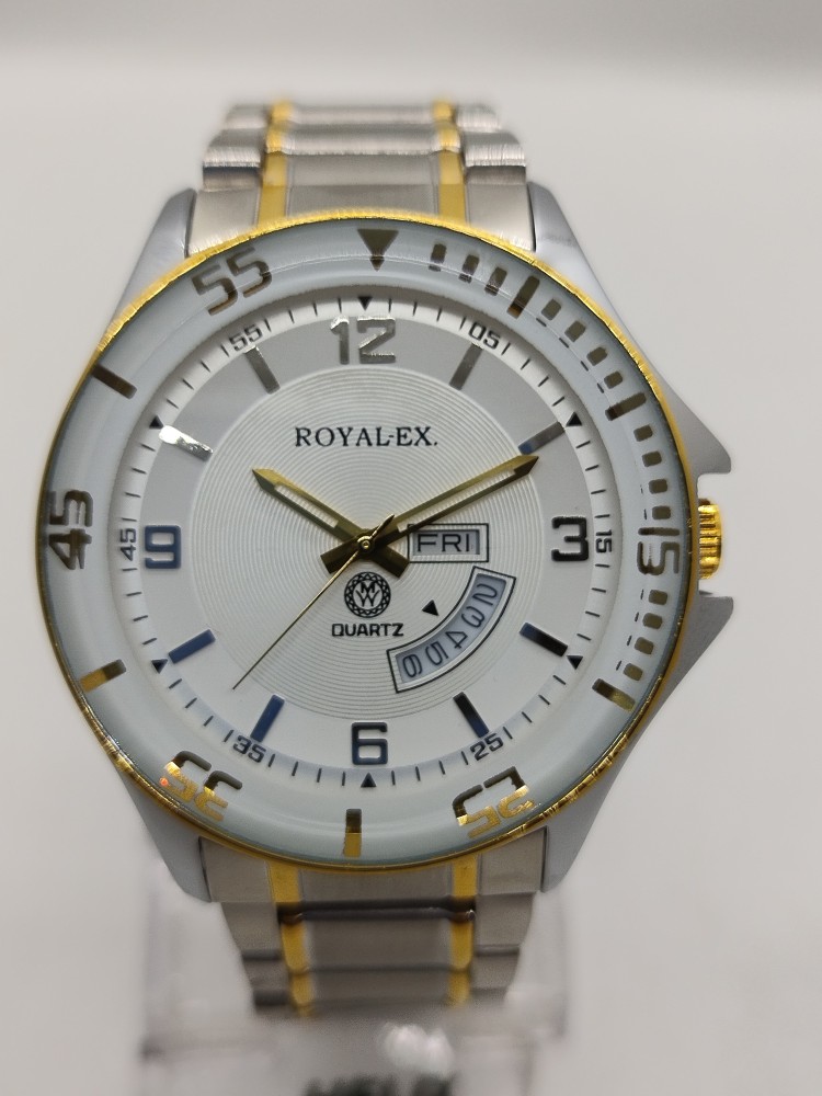 Silver watch white outlet face mens