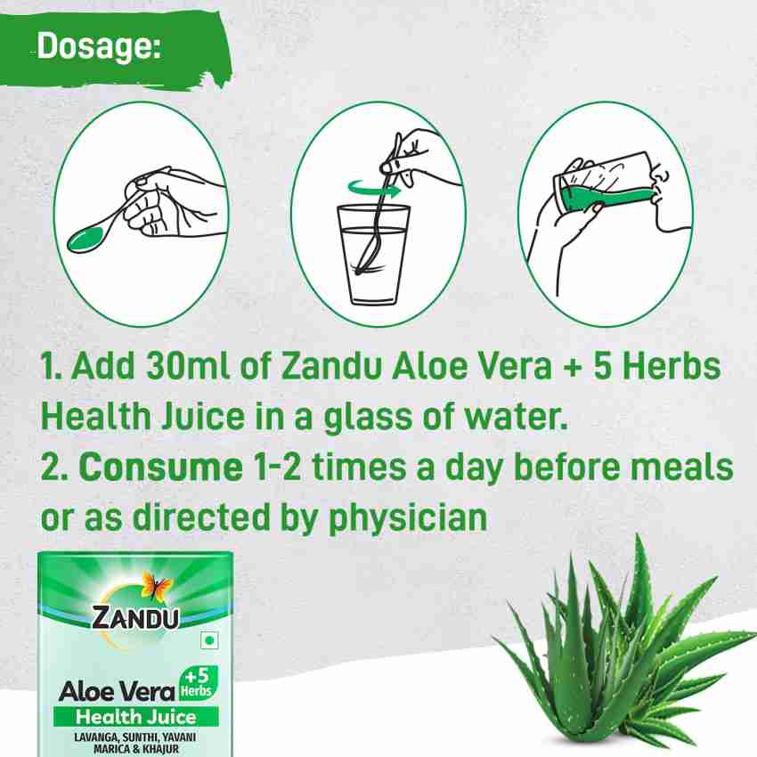 ZANDU Aloe Vera 5 Herbs Health Juice Price in India Buy ZANDU Aloe Vera 5 Herbs Health Juice online at Flipkart