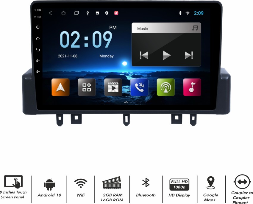 Trony Inches Android 10 System for Tata Punch with 2GB/16GB RAM  ROM  with SWC Car Stereo Price in India Buy Trony Inches Android 10 System  for Tata Punch