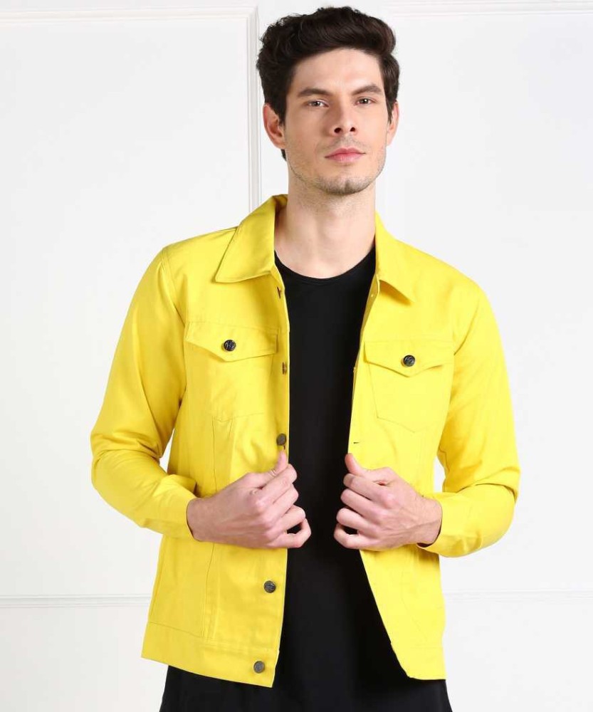 Mens yellow jean jacket best sale