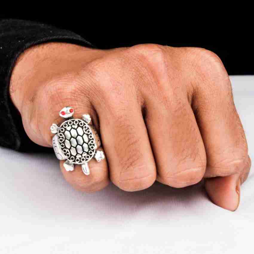 Silver turtle hot sale ring price