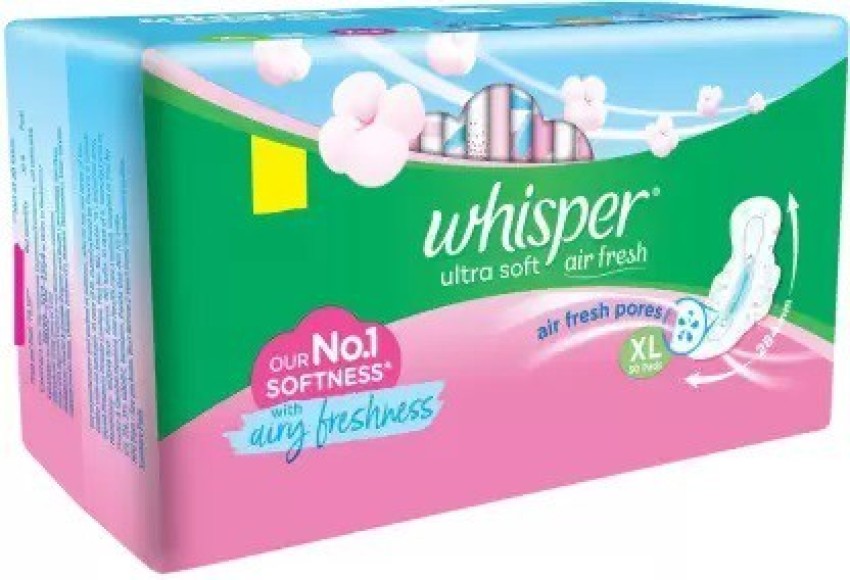 Whisper Ultra Soft XL+ Sanitary Pads - 30 Count