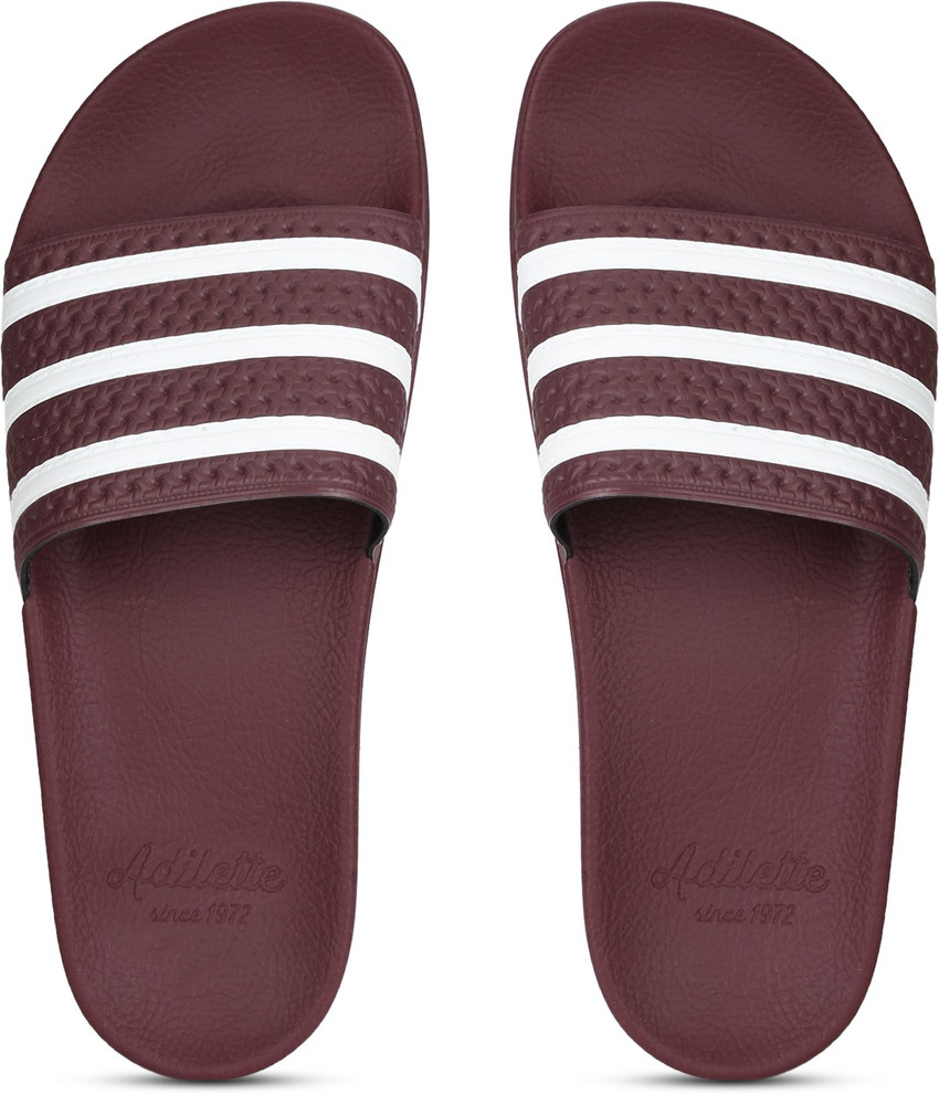adidas adilette maroon