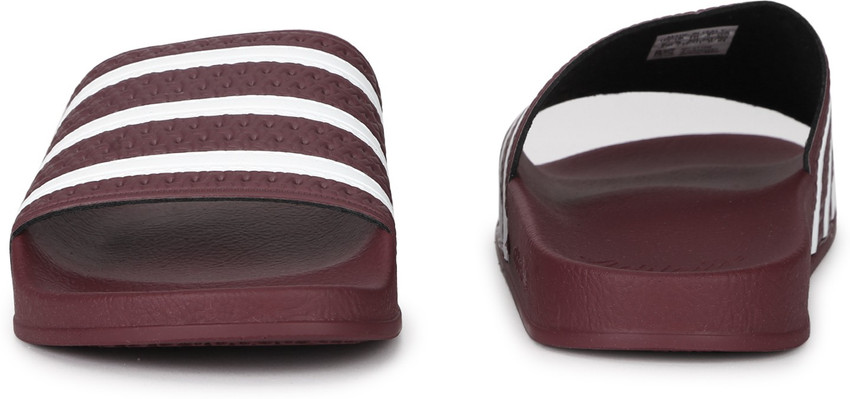 Maroon adidas slides outlet