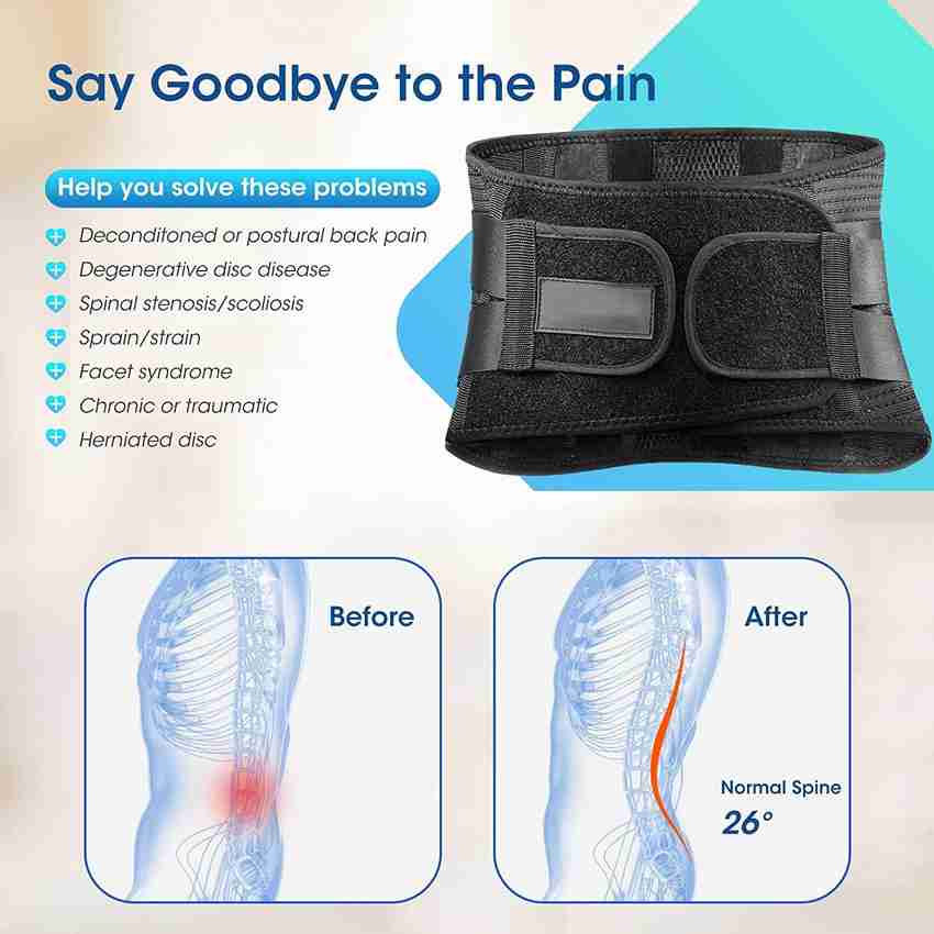 Back support for slipped disc outlet