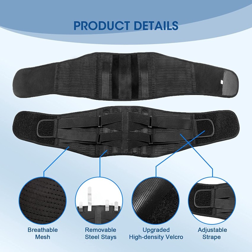 Back Brace for Men Women Lower Back Pain Relief - Breathable Lumbar Support  Belt with Metal Stays for Herniated Disc, Sciatica, Scoliosis - Adjustable
