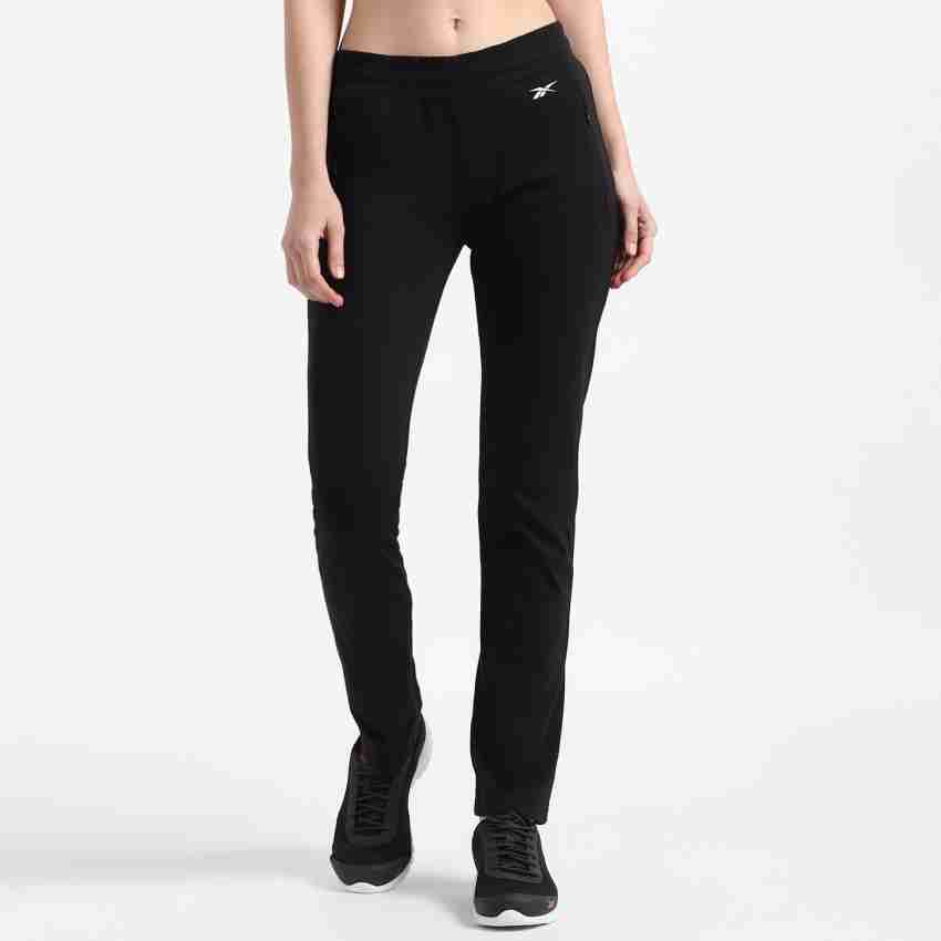 REEBOK Self Design Women Black Track Pants - Buy REEBOK Self Design Women  Black Track Pants Online at Best Prices in India