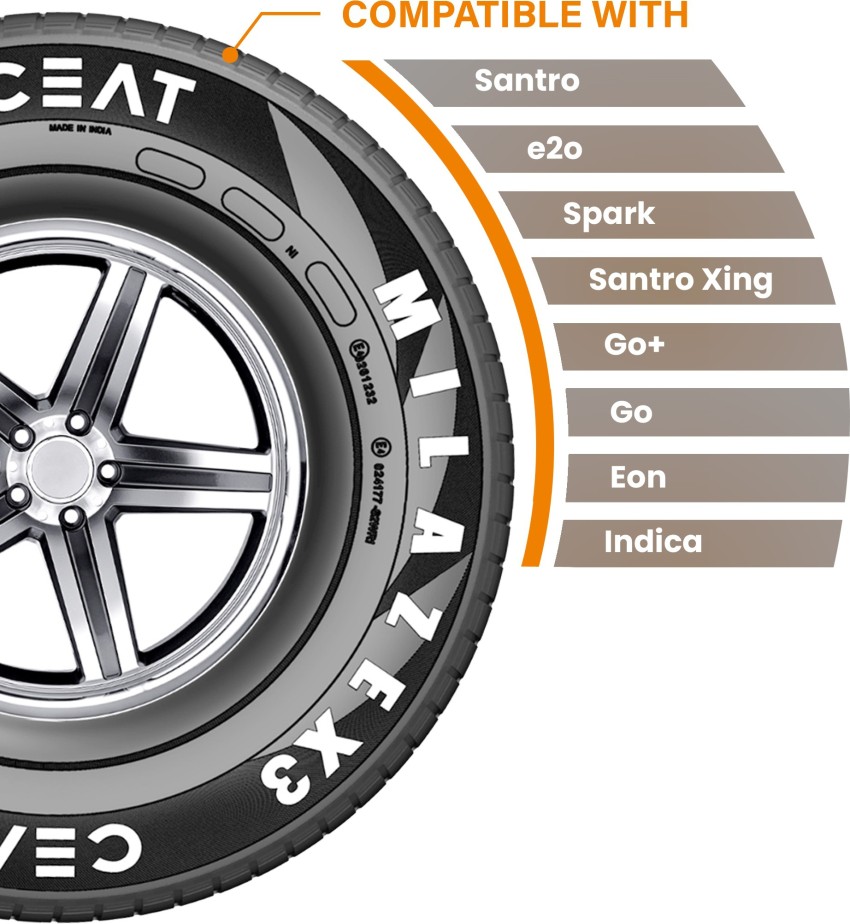 CEAT 155 70R13 MILAZE X3 TT 75T 4 Wheeler Tyre Price in India