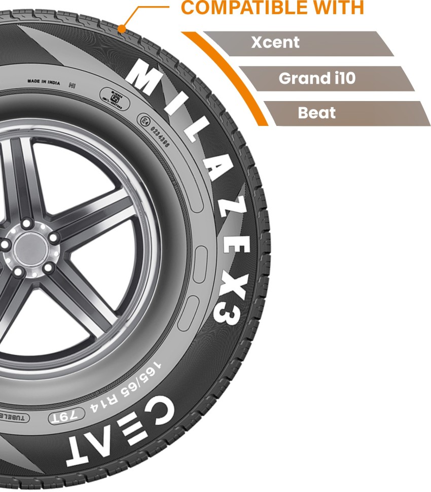 CEAT 165/65R14 MILAZE X3 TL 79T 4 Wheeler Tyre Price in India - Buy CEAT  165/65R14 MILAZE X3 TL 79T 4 Wheeler Tyre online at