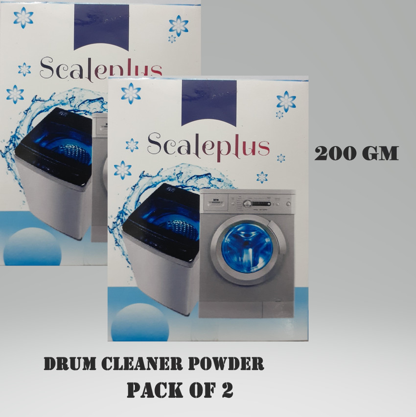 Washing machine cleaning outlet powder