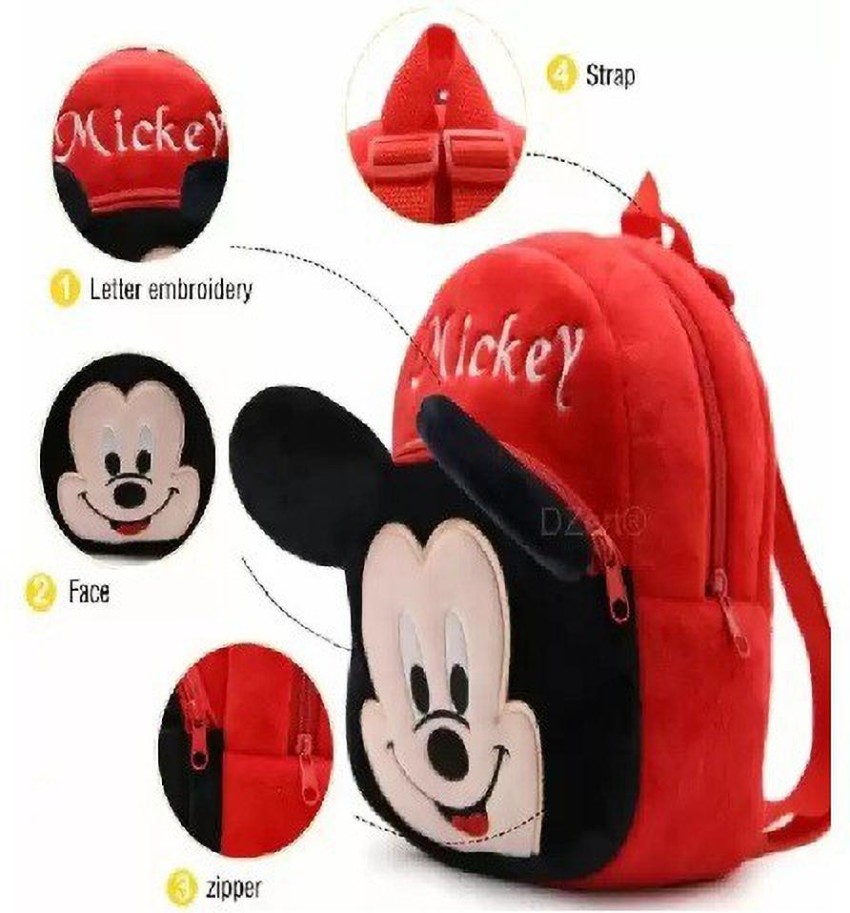 Flipkart MAURYA PREMIUM QUALITY KIDS SOFT MATERIAL MICKEY MOUSE BAG RED 10 L Waterproof School Bag School Bag