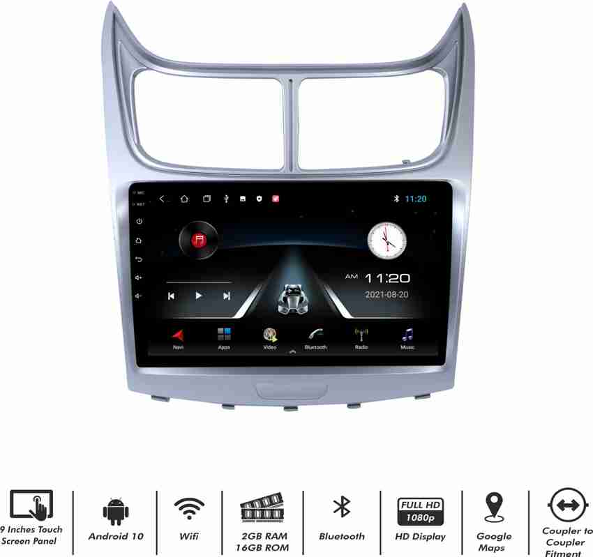 BASSOHOLIC 9 Inch Android 10 System for Chevrolet Sail 2 16GB RAM