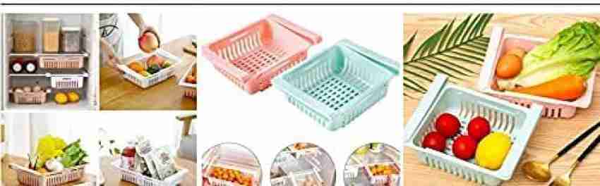 Retractable Fridge Drawer Organizer Food Fruit Containers for