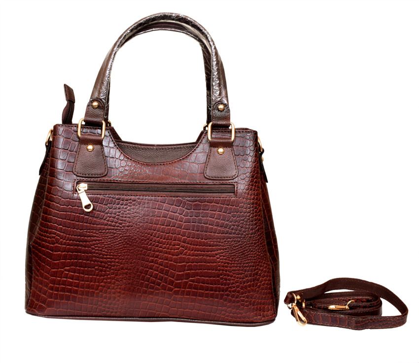 Buy jaksons leather Women Brown Handbag Brown Online Best Price