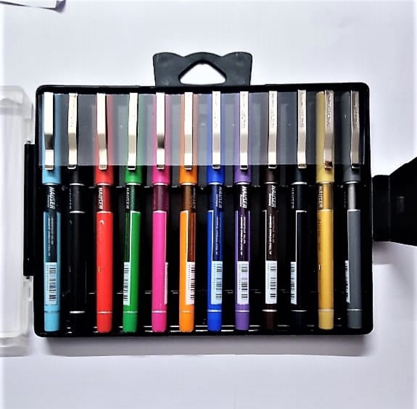 12pcs/set Quick-drying Colorful Gel Pens In Assorted Colors For Handwriting