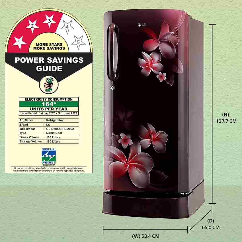 Lg fridge energy shop consumption